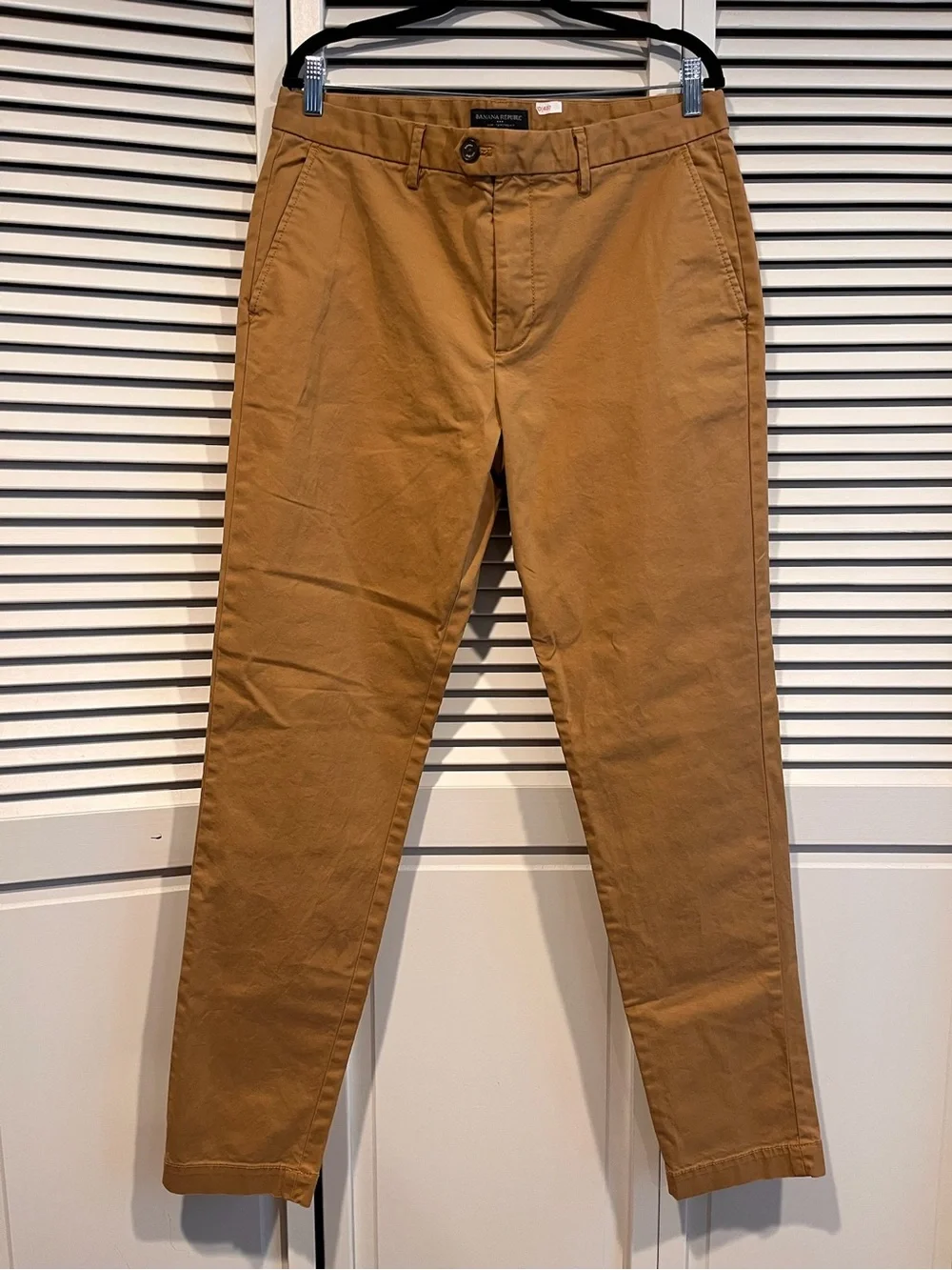 Banana Republic Men’s Chino Slim Tapered Fit Pants - Camel Brown - Unisex!
